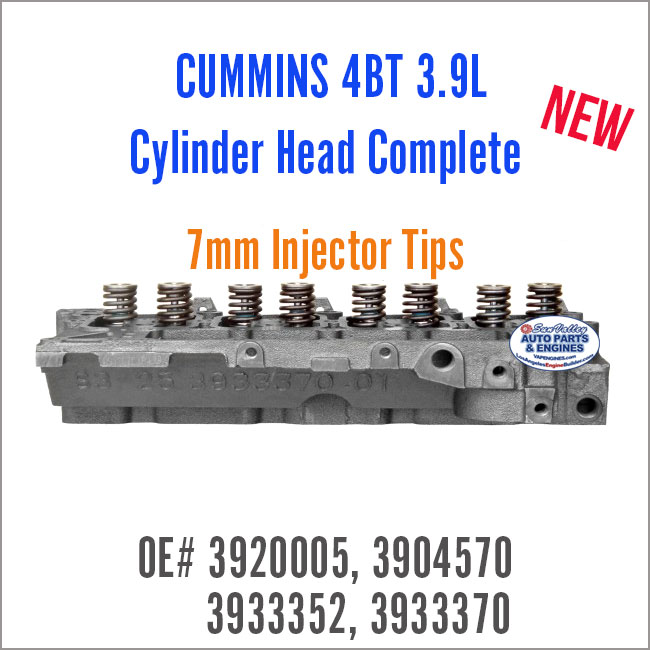 Cummins 4BT 3.9L Cylinder Head Complete w/Valves 3920005