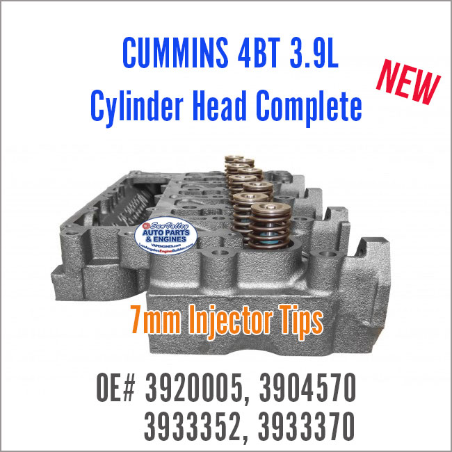New Cummins 4BT 3.9L Cylinder Head w/Valves 3920005 - Image 8