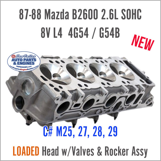 87-88 Mazda B2600 2.6 SOHC 8V L4 Loaded Cylinder Head 4G54/ G54B RWD. Angle