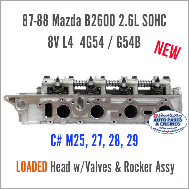 87-88 Mazda B2600 2.6 SOHC 8V L4 Loaded Cylinder Head 4G54/ G54B RWD. Port