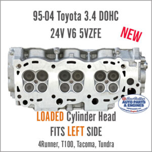95-04 Toyota 3.4 24V V6 5VZFE Loaded Cylinder Head. Left Side.