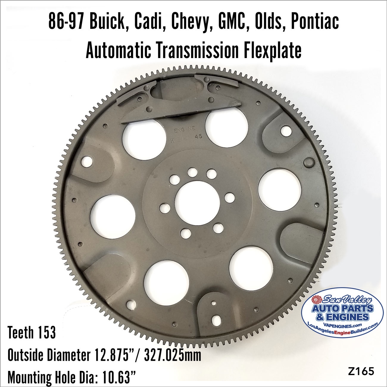86-97 Buick Cadi Chevy GMC Olds Pontiac 153 Tooth Auto Trans Flexplate. weight side. ATP Z165