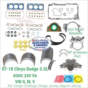07-10 Chrysler Dodge 3.5L SOHC 24V V6 Master Engine Rebuild Kit