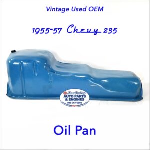 Left side. Vintage Used OEM 55-57 Chevy 235 Oil Pan