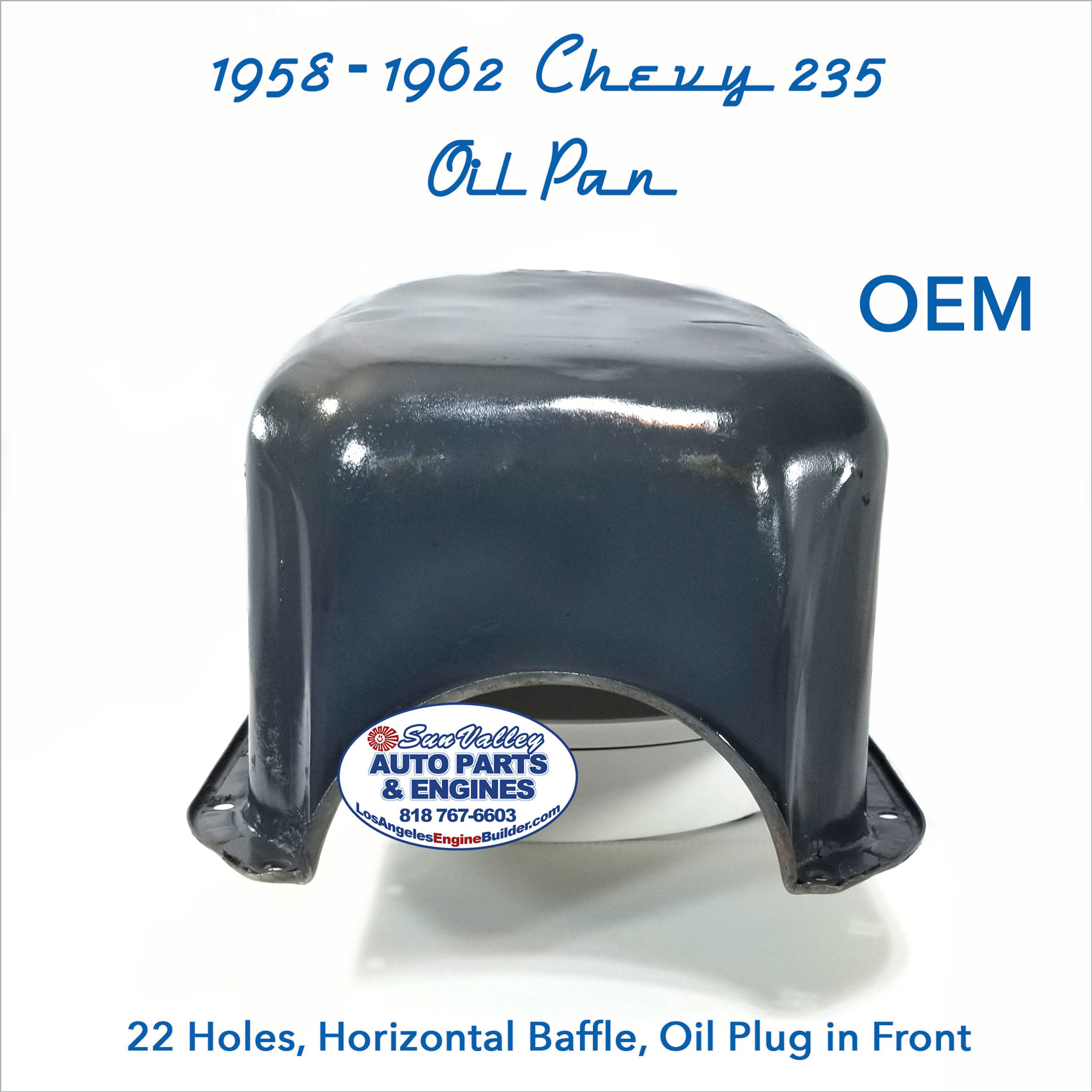 1958-62 GM Chevy 235 Oil Pan high end