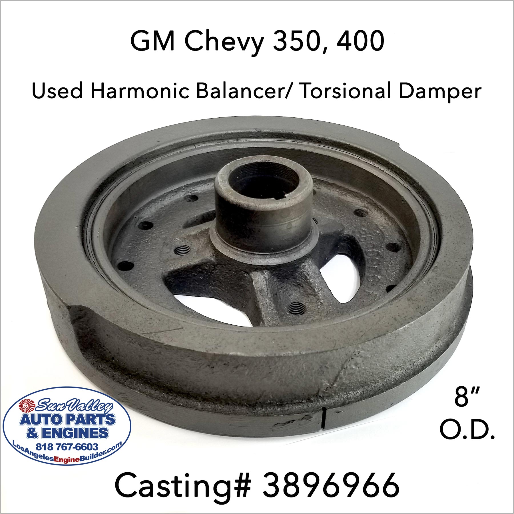 67-68 GM Chevy 350, 400 Harmonic Balancer 3896966. Counter balance