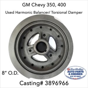 67-68 GM Chevy 350, 400 Harmonic Balancer 3896966. Snout end