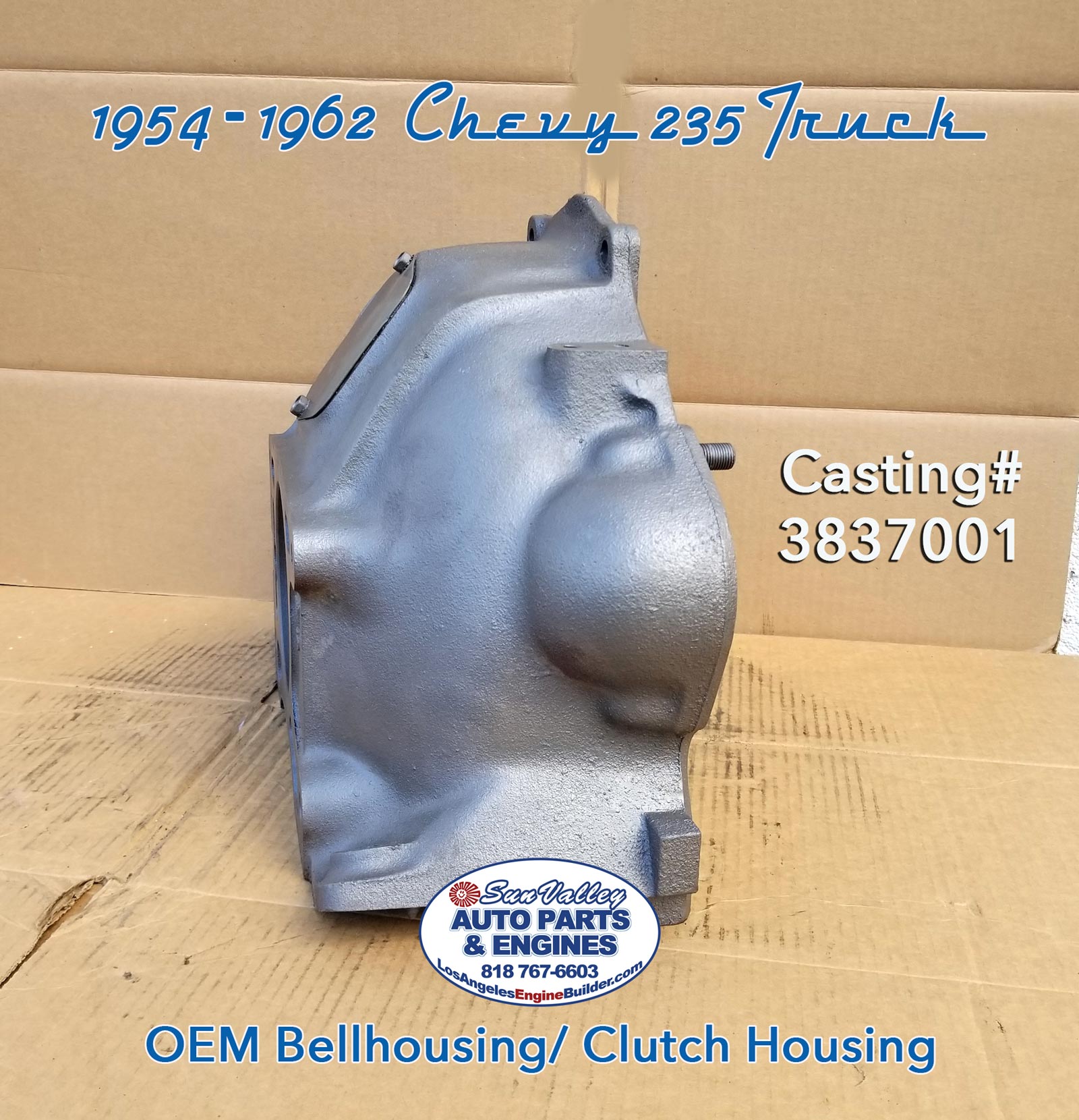 54-62 GM Chevy 235 Truck Bell Housing 3837001