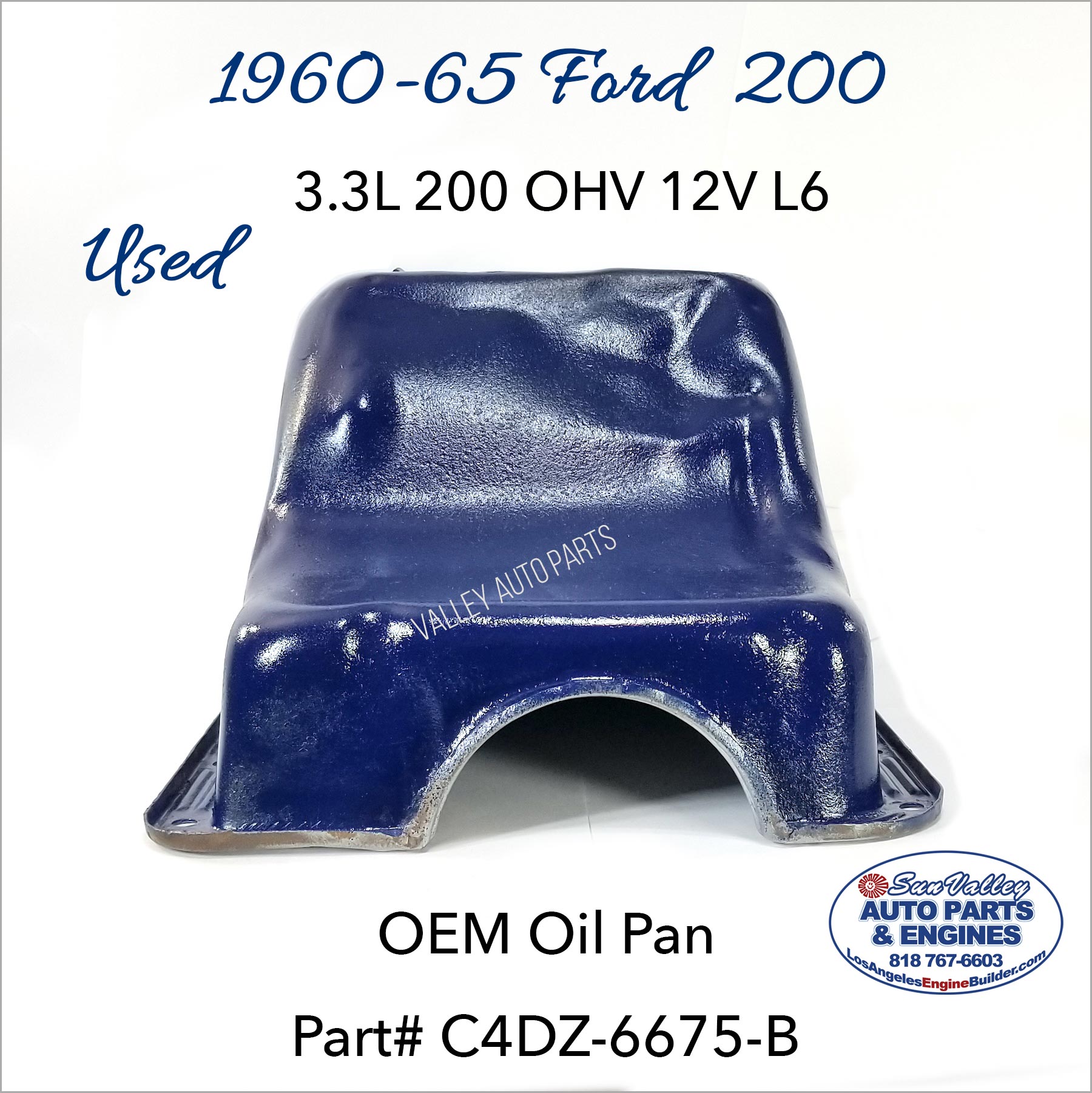 Rear. 60-65 Ford 170, 200 OEM Oil Pan