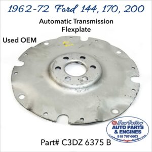 Angle view. OEM 62-72 Ford 144, 170, 200 Auto Transmission Flexplate